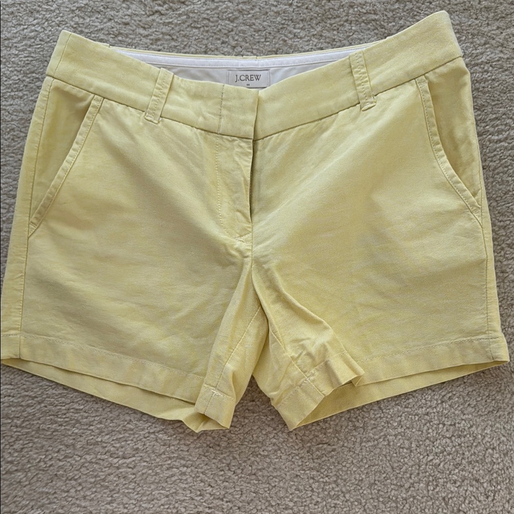 J. Crew Yellow Bermuda Shorts Lightweight Cotton